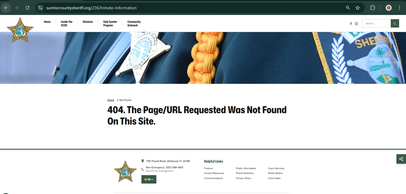 Sumter County Jail Roster