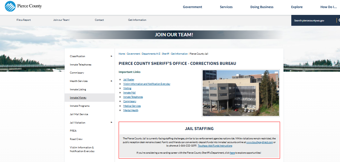 Pierce County Jail Roster