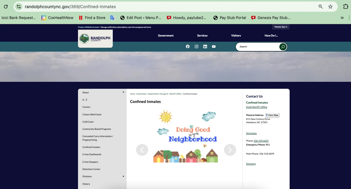 Randolph County Jail Inmate Roster
