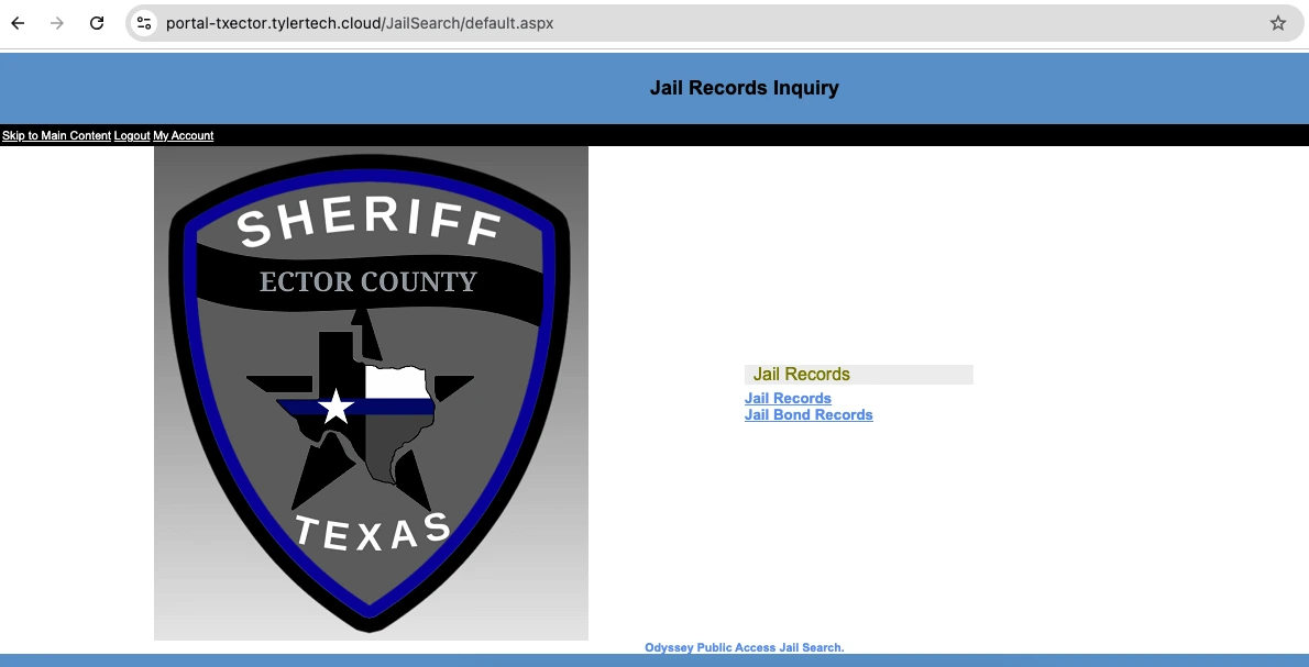 Ector County Jail Roster